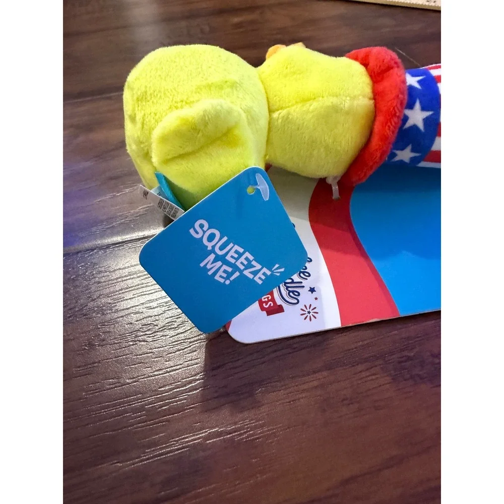 BARK Uncle Duck Plush Dog Toy‎ Yankee Doodle Dogs Squeaker Crinkle NWT Patriotic
